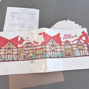 Vintage 1987 Current Inc Christmas Cottage Baked‎ Goods Gift Boxes Recipe Cards